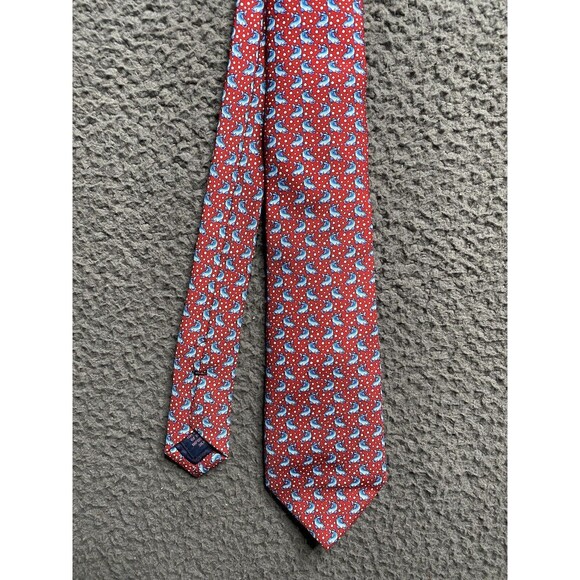 VINEYARD VINES Silk Men's Tie Martha's Vineyard Red Fish Necktie 62" - Picture 1 of 10